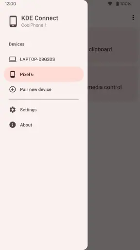 KDE Connect screenshot