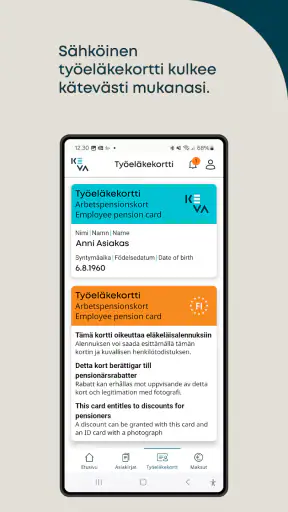 Kevan eläke ja kuntoutus screenshot