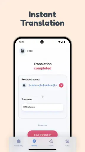 Kissan kielen kääntäjä screenshot