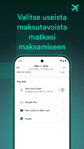 Kiwi.com: lentojen halpa hinta screenshot