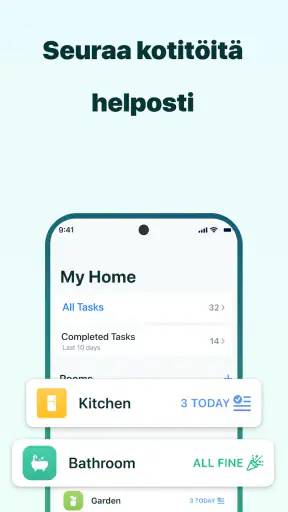 Kotitöiden siivousaikataulu screenshot