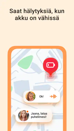 Lapsen puhelimen GPS paikannin screenshot
