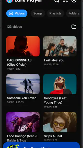 Lark Player:musiikkisoitin MP3 screenshot