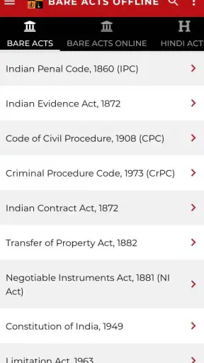 Latest Laws : Indian Bare Acts screenshot