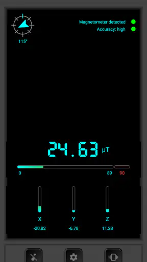 Magnetometer screenshot