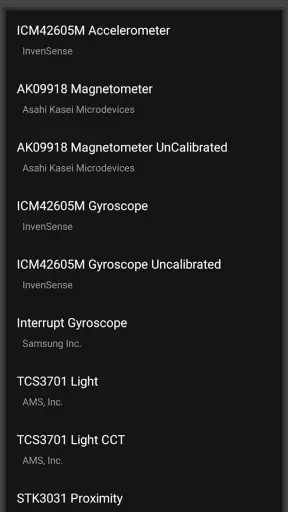 Magnetometer screenshot
