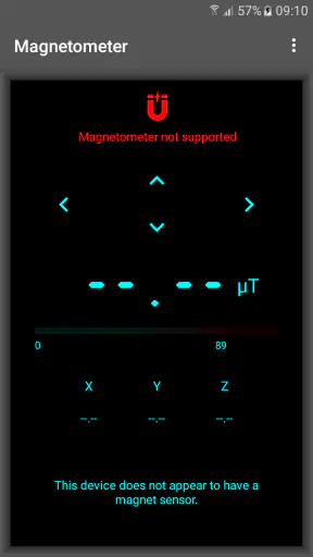 Magnetometer screenshot