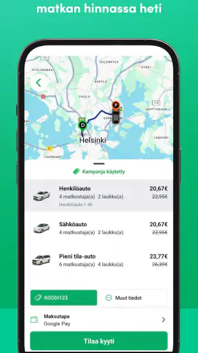 Menevä Taksi screenshot