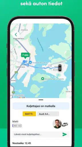 Menevä Taksi screenshot