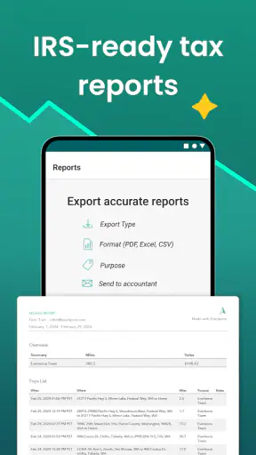 Mileage Tracker Log: Everlance screenshot