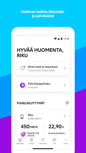 Minun Telia screenshot