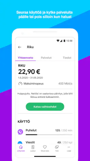 Minun Telia screenshot