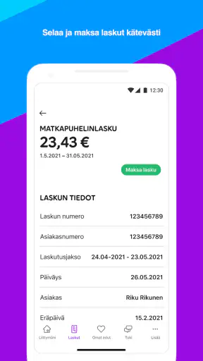 Minun Telia screenshot