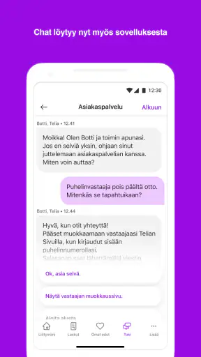 Minun Telia screenshot