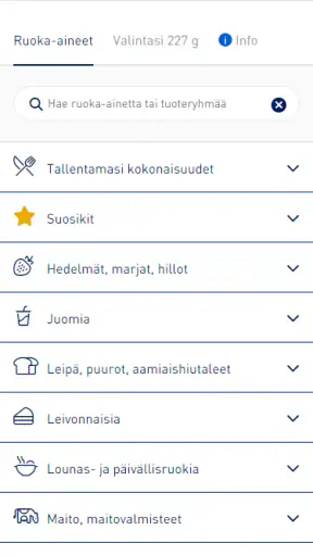 Mobiilihiilihydraattikäsikirja screenshot