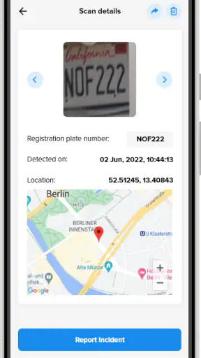 Mobile LPR screenshot