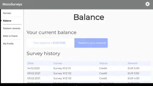 MonoSurveys screenshot