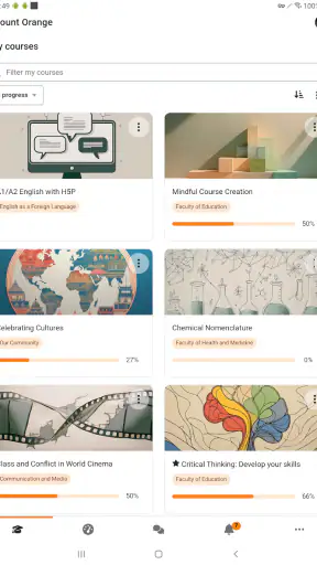 Moodle screenshot