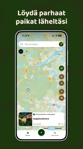 Mushroom Spot: sienet kartalla screenshot