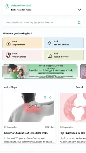 myFortis screenshot