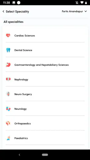 myFortis screenshot