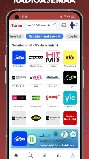 myTuner Radio Suomi nettiradio screenshot