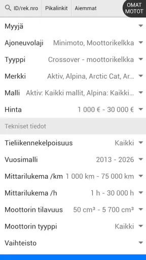 Nettimoto screenshot