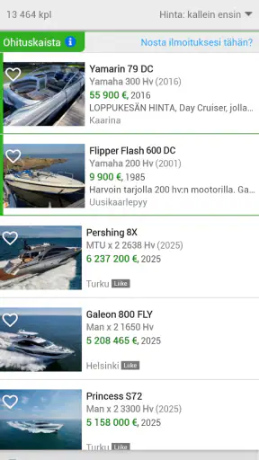 Nettivene screenshot