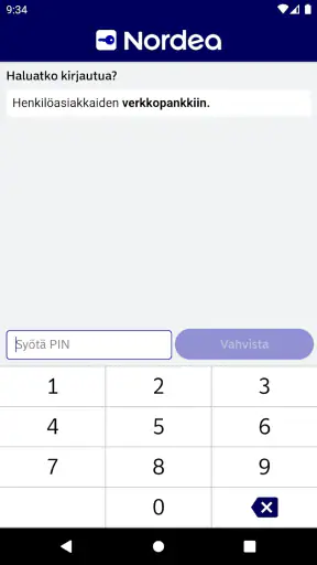 Nordea ID screenshot