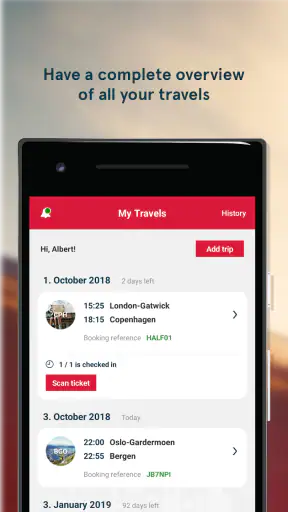 Norwegian Travel Assistant screenshot