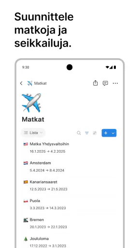 Notion: muistiot, tehtävät, AI screenshot