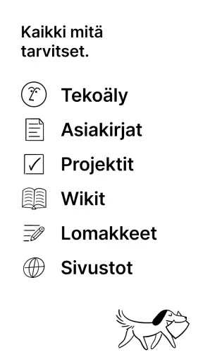 Notion: muistiot, tehtävät, AI screenshot
