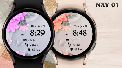NXV01 Flower bloom watch face screenshot