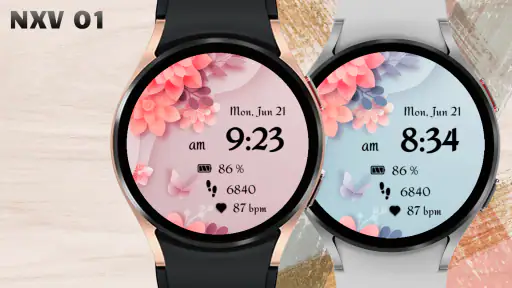 NXV01 Flower bloom watch face screenshot