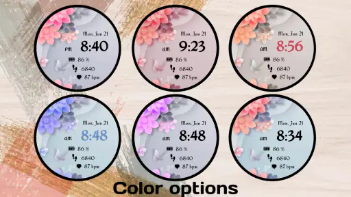 NXV01 Flower bloom watch face screenshot