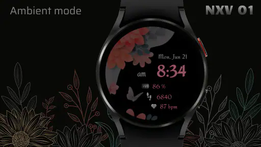 NXV01 Flower bloom watch face screenshot