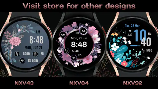 NXV01 Flower bloom watch face screenshot
