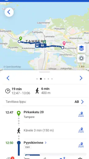 Nysse Mobiili screenshot