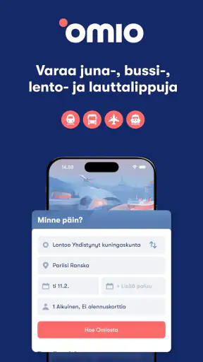 Omio: Junat, bussit & lennot screenshot