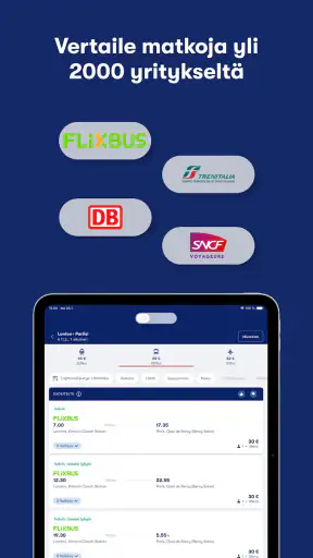 Omio: Junat, bussit & lennot screenshot