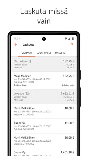 OP-yritysmobiili screenshot
