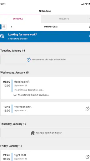 ORTEC Employee Self Service 7 screenshot
