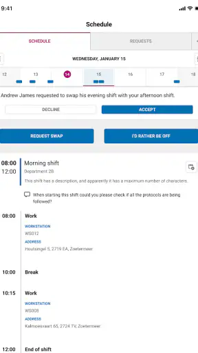 ORTEC Employee Self Service 7 screenshot