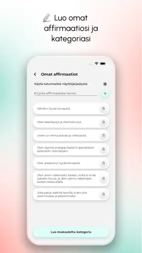 Päivittäiset Affirmaatiot screenshot
