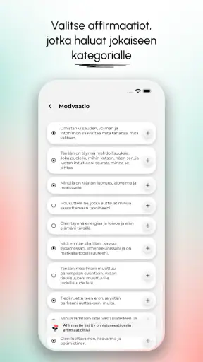 Päivittäiset Affirmaatiot screenshot