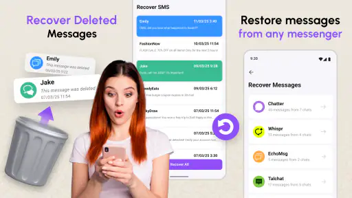 Palauttaa poistetut viestit screenshot