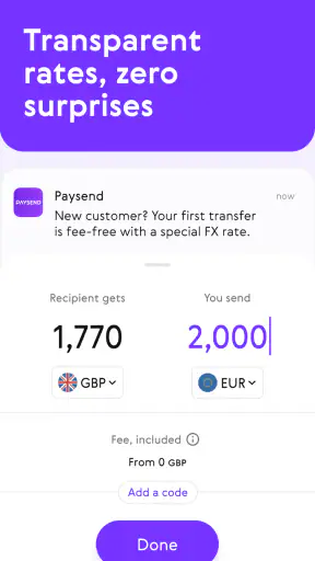 Paysend: Simple Money Transfer screenshot