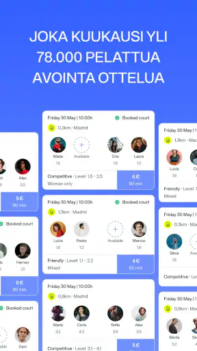 Playtomic – Pelaa Padelia screenshot