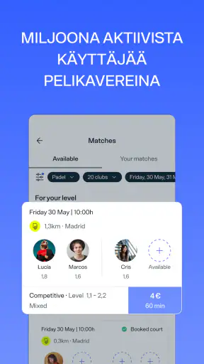 Playtomic – Pelaa Padelia screenshot