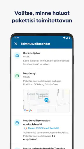 PostNord screenshot